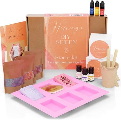 Hiwaga DIY Set zum Seifen selber machen mit Gießform, ätherischen Ölen und Farben